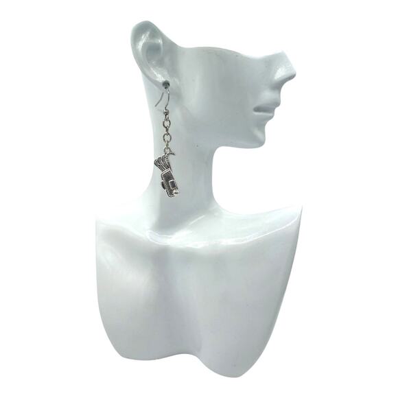 Golf Bag Dangle Earrings – Golf Lover Jewelry - Picture 3 of 3